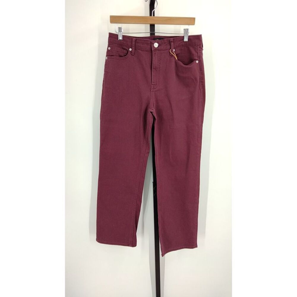 Quince Women's High-Rise Bella Straight Jeans in Burgundy